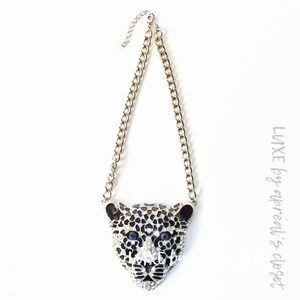 Jeweled Jaguar Statement Necklace